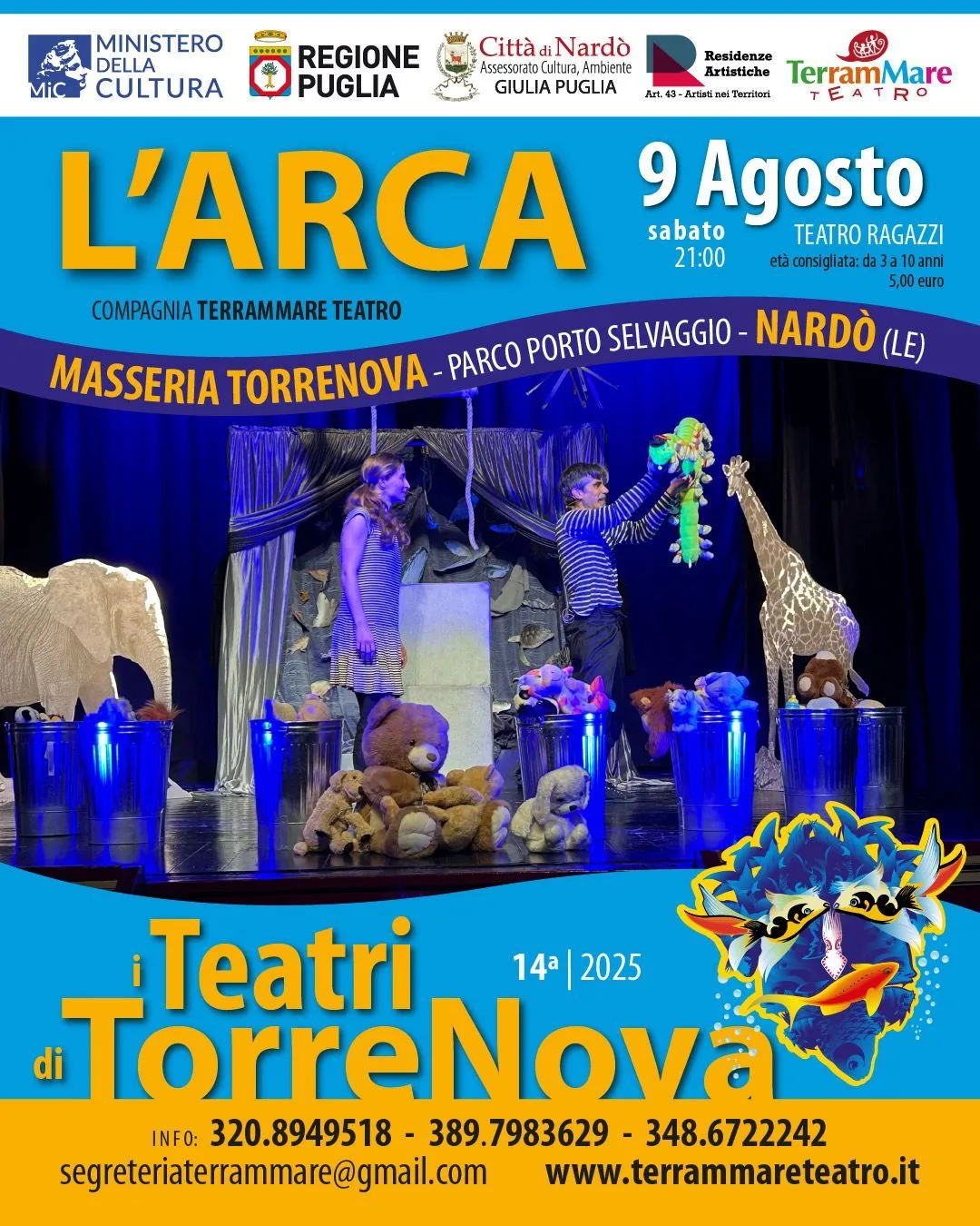 titolo immagine Immagine di I Teatri di Torre Nova, l'ultimo spettacolo è L'Arca