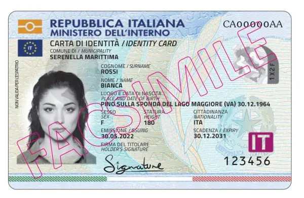 Carta d'identità cartacea
